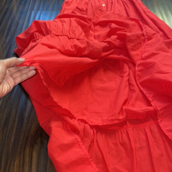 XIRENA Red Torch Lena Button Cotton Maxi Dress - Picture 10 of 14